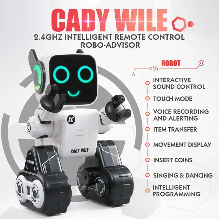 JJRC R4 Children's Smart RC Robot Toy 2.4G Remote Control ABS Plastic Light Sound Educational Toy for Ages 2-14 Years-Chassis