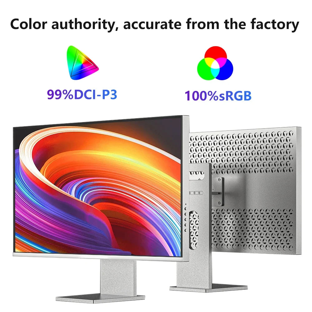 New 32Inch All Aluminum Alloy Exterior Design 6K HDR600 LED IPS Panel Monitor with KVM for Office Design and Gaming