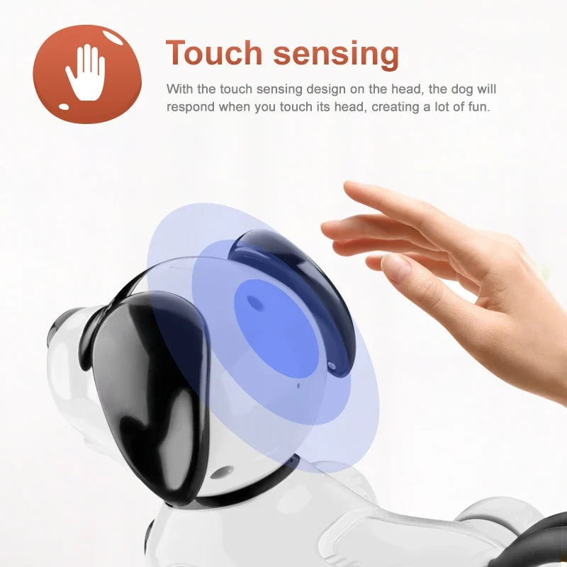New Design Remote Control Electronic RC Smart Intelligent Programming Dancing Stunt Dog Robot Cartoon Educational Toy Plastic