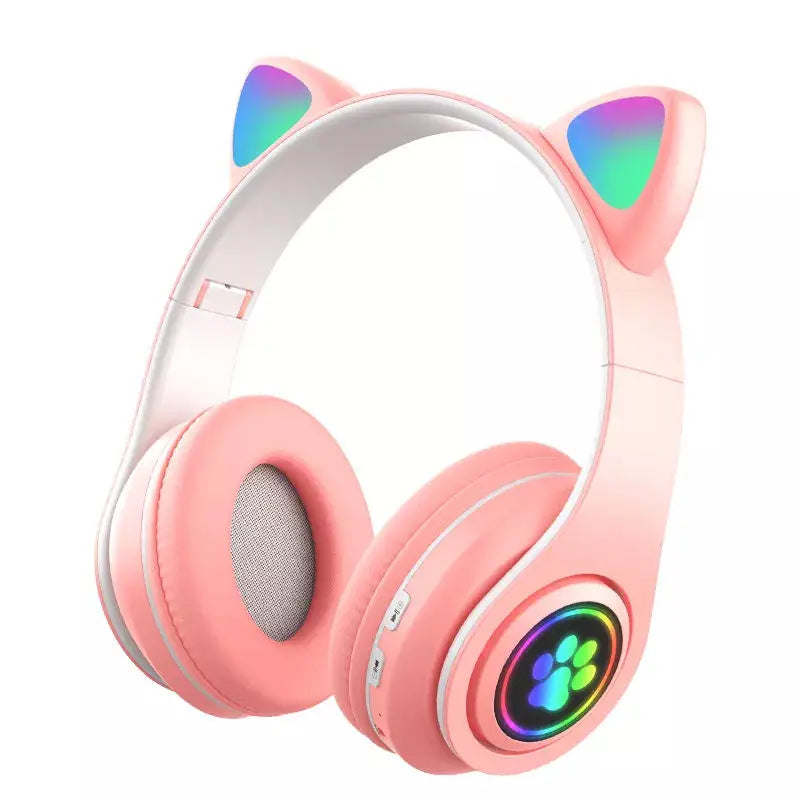 Portable Wireless Headphones, Stereo Music, LED Gaming  Headphones with Microphone