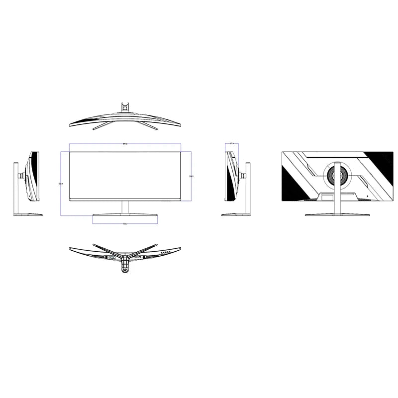 Large 37.5 Inch Curved 4K PC Gaming Monitor 38 Inch 75Hz 100Hz 144Hz Desktop Computer Monitor