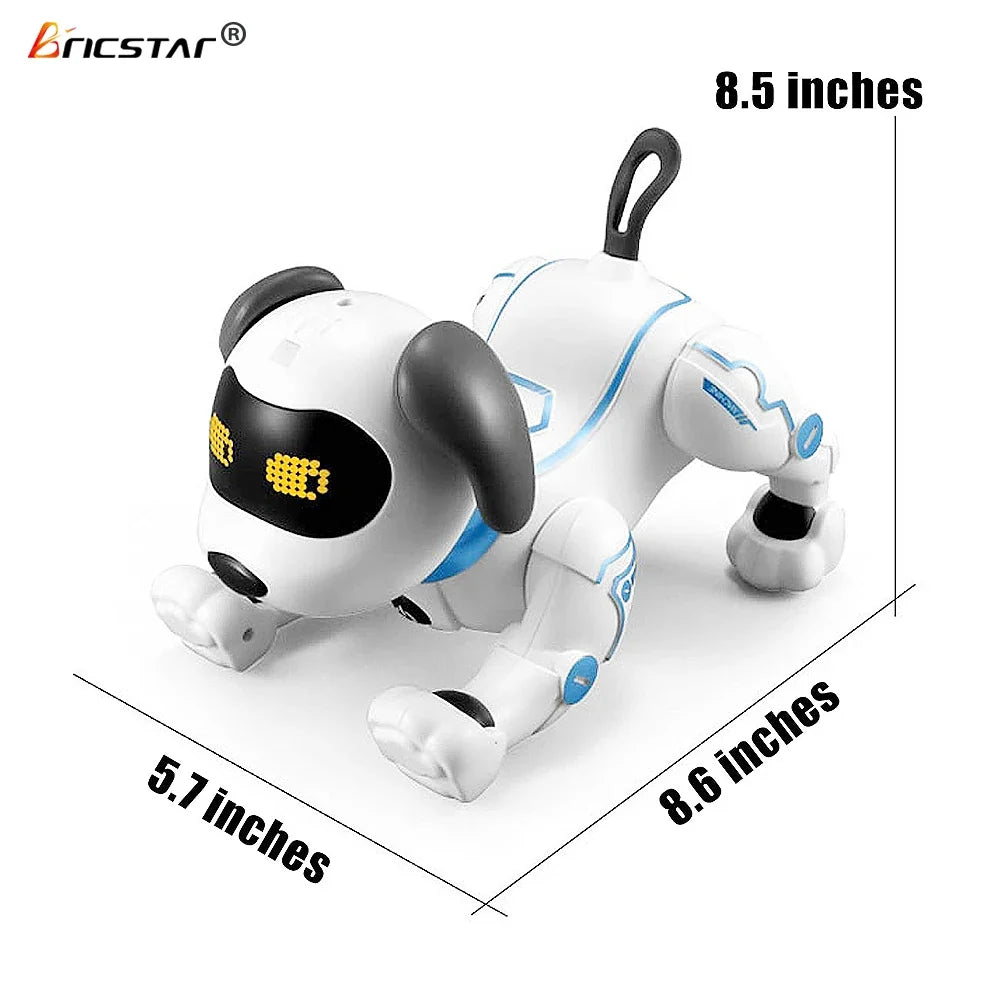 Factory New Arrival Bricstar Handstand Push-up Dog Robot,electronic Pets Dancing Programmable Smart Toy Robot Dog Plastic Unisex