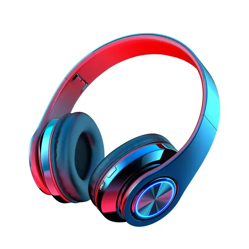 P9 Pro Max Wireless Bt Headphones With Mic Noise Cancelling Headset B39 Led Earphones Sports Gaming Headphones Supports TF