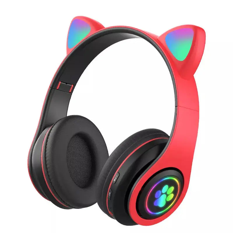 Portable Wireless Headphones, Stereo Music, LED Gaming  Headphones with Microphone