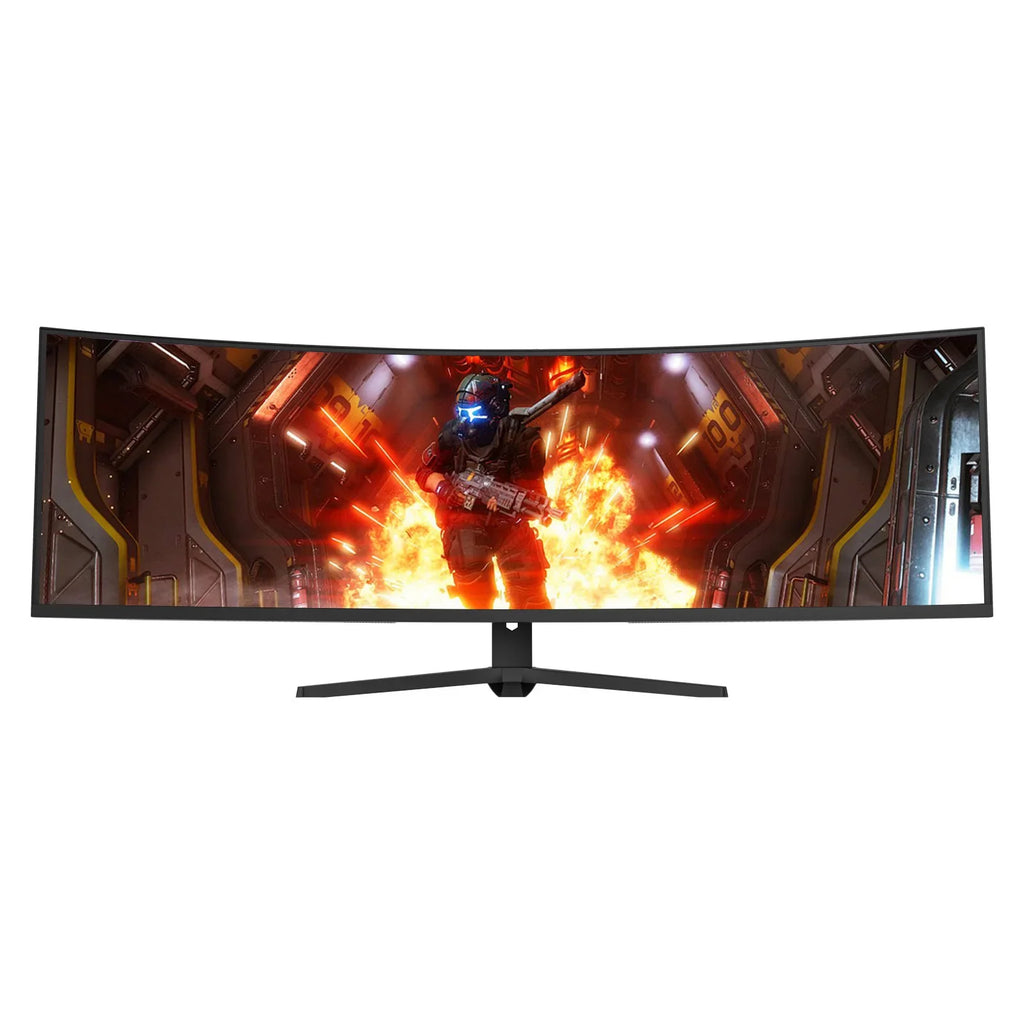 R3800 Curved 49-Inch Gaming Monitor with 5K Ultra-Wide LED Screen TFT Panel Desktop and Wall Mounting Options for Gaming PCs