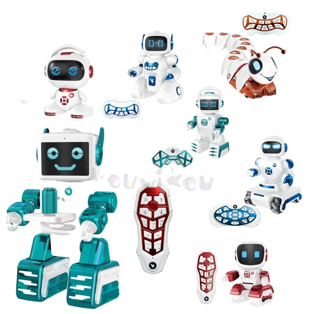 Kouyikou 2025 RC Smart Robot With Sliding Walking Operations Remote Control Industrial Robot Educational Toy for Kids