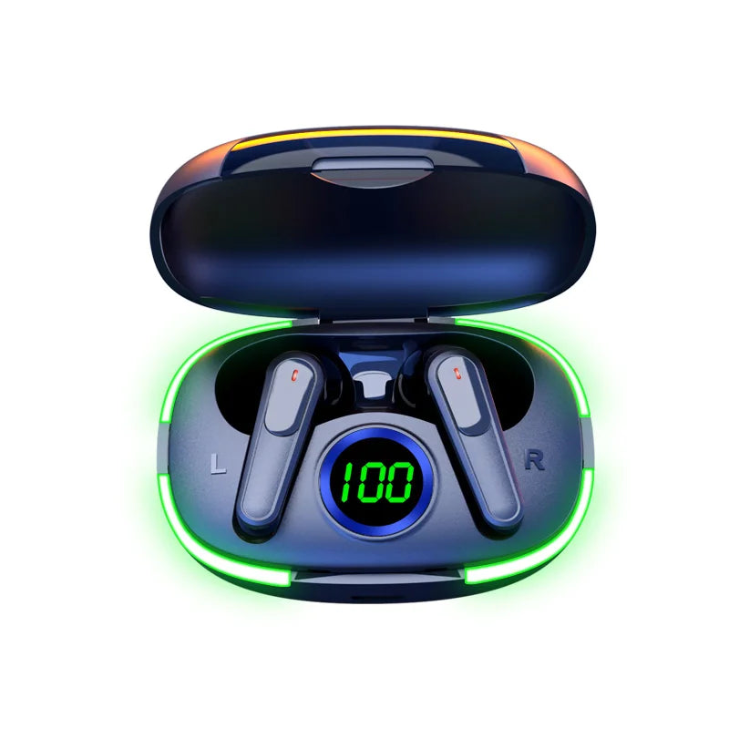 Pro80 TWS Earbuds 9D HIFI Stereo Waterproof In-Ear Headphone Blue-tooth Low Latency Digital Display Battery Indicator for Gaming