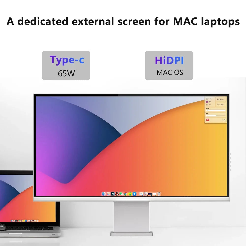 New 32Inch All Aluminum Alloy Exterior Design 6K HDR600 LED IPS Panel Monitor with KVM for Office Design and Gaming