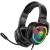 S22 USB On-Ear Gaming Headphones with Noise Canceling RGB Lighting 170cm Cord for PS4/PS5 Phones Laptops with Mic