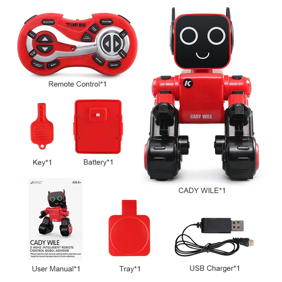 JJRC R4 Children's Smart RC Robot Toy 2.4G Remote Control ABS Plastic Light Sound Educational Toy for Ages 2-14 Years-Chassis