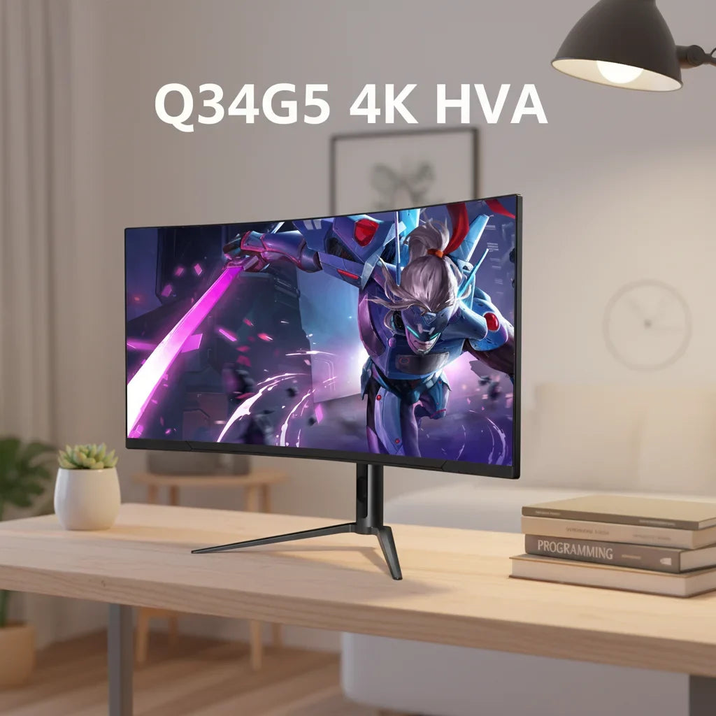 Ergonomic 34" 165Hz Fast Wide Gaming Monitor 100% SRGB Height Adjustable Stand Factory Low Price Wholesale 4K Display