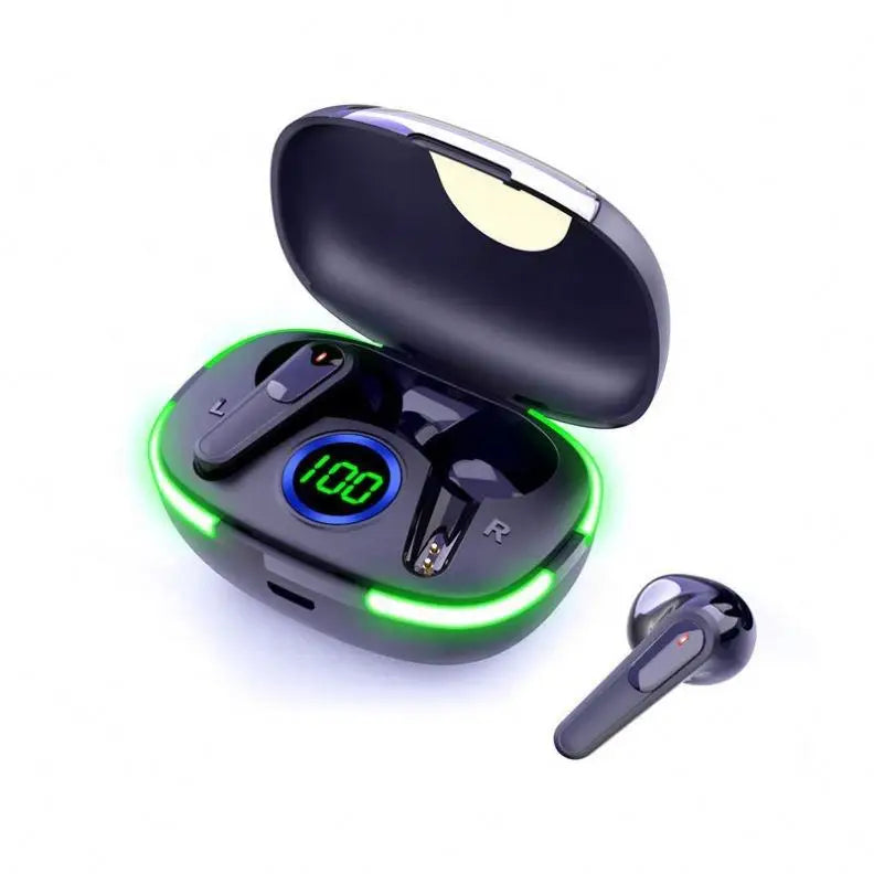 Pro80 TWS Earbuds 9D HIFI Stereo Waterproof In-Ear Headphone Blue-tooth Low Latency Digital Display Battery Indicator for Gaming